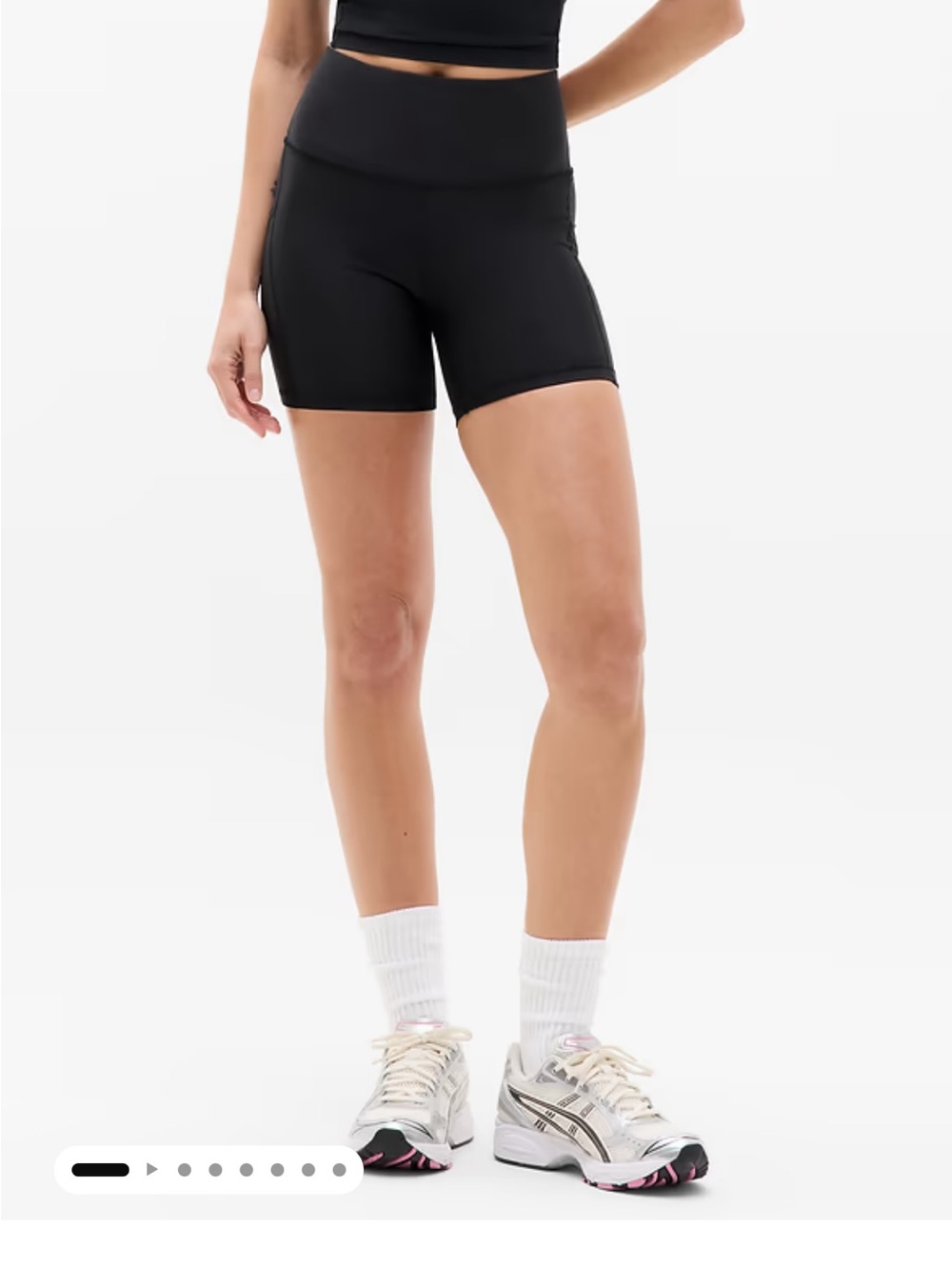 Athleta Black High-Rise Bike Shorts with Side Pockets✨